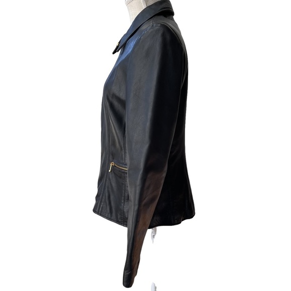 Siena Studio Black Zip UP‎ Leather Jacket Size: M - Picture 2 of 10